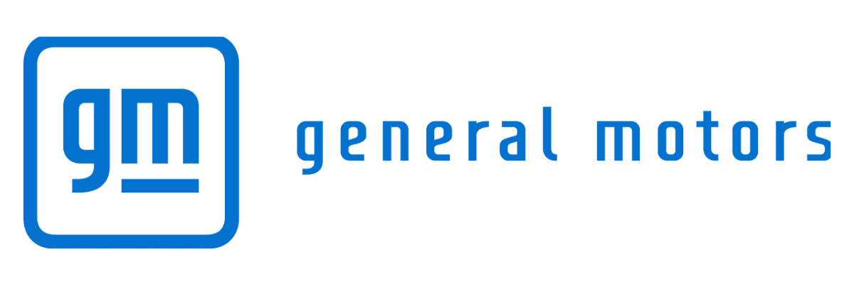 Logotipo da General Motors do Brasil, marca fundamental na trajetória de Luis Meireles, onde iniciou sua jornada industrial.