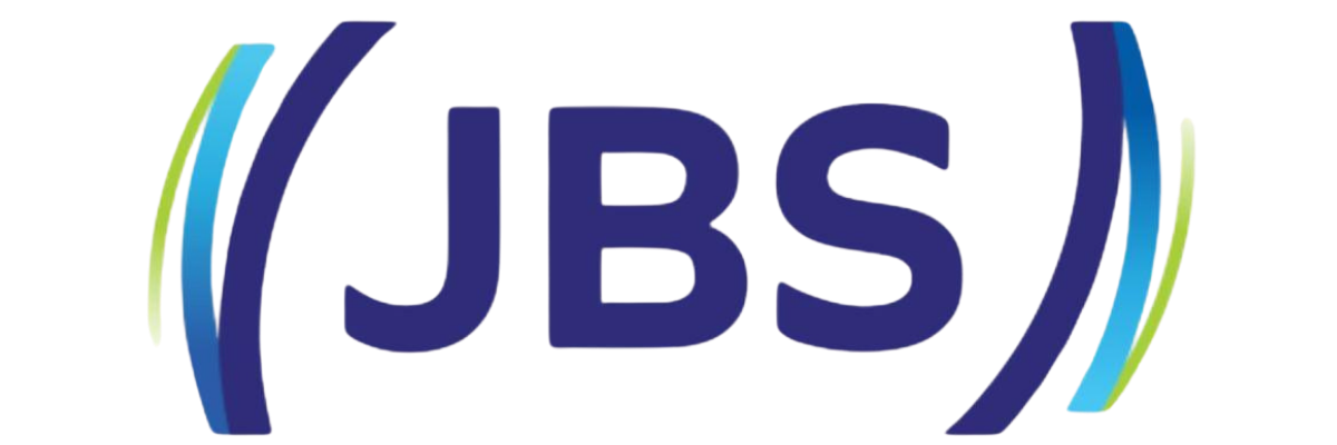 Logotipo da JBS, gigante do setor industrial onde Luis Meireles atuou em posições de liderança operacional.