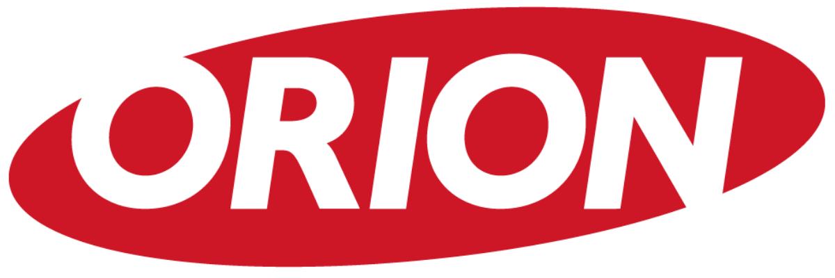 Logotipo da Orion S/A, referência na indústria onde Luis Meireles atuou, consolidando sua trajetória técnica.